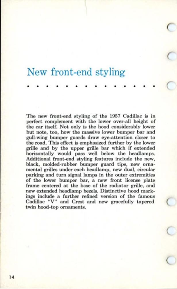 1957 Cadillac Salesmans Data Book Page 104